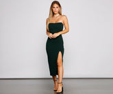Zadie Formal High-Slit Midi Dress Sai Feel